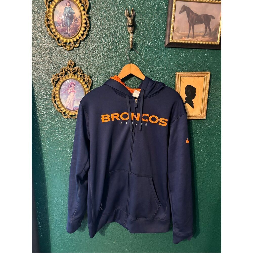 Nike Men’s Broncos Jacket Sz Medium Blue Orange Denver
